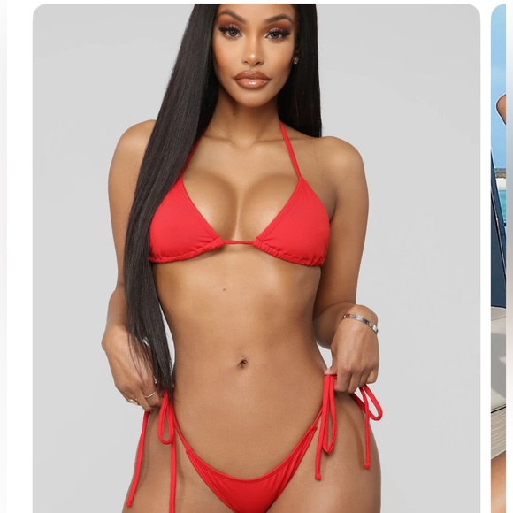 Red Triangle Bikini Set - Picture 3 of 5